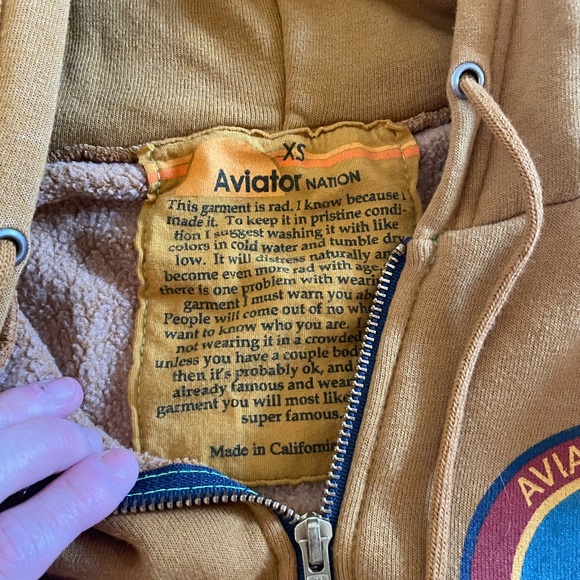 SOLD—Aviator Nation Zip-UP XS - Picture 11 of 14